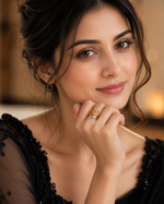 Anti tarnish Gold ring with diamond embossed with a classic stylish symbol designed to wear & match with almost every dress for girls & women too .