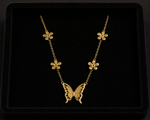 Anti tarnish Gold butterfly pendant locket minutely designed for the perfect look ( 000901PC )which suits almost every combination dress casual as well as formal .